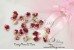 Petite Satin flowers with leaves - 3cm -  Mix Assorted (9 flowers)